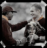 Francois Pienaar Nelson Mandela RWC 1995 Ellis Park